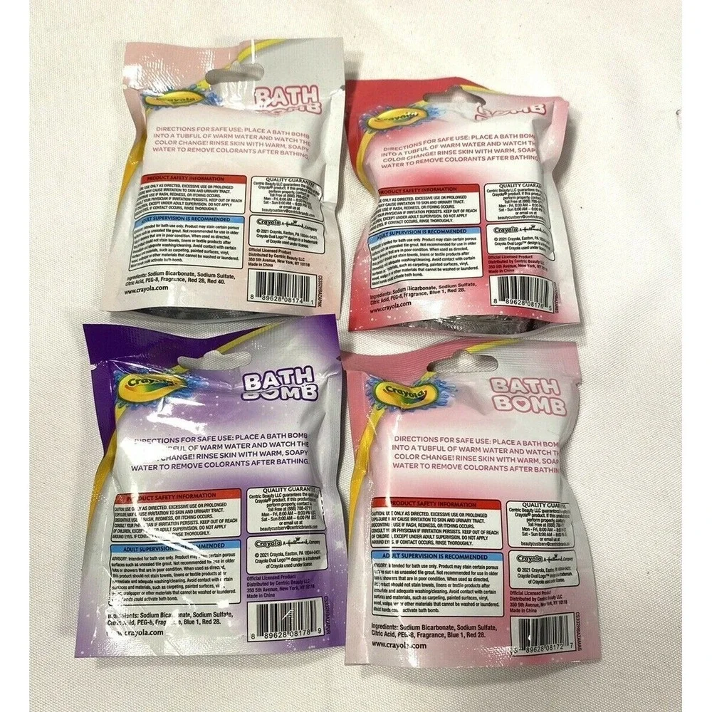 lot of 4 crayola heart shaped bath bombs strawberry cherry‎ grape cotton candy